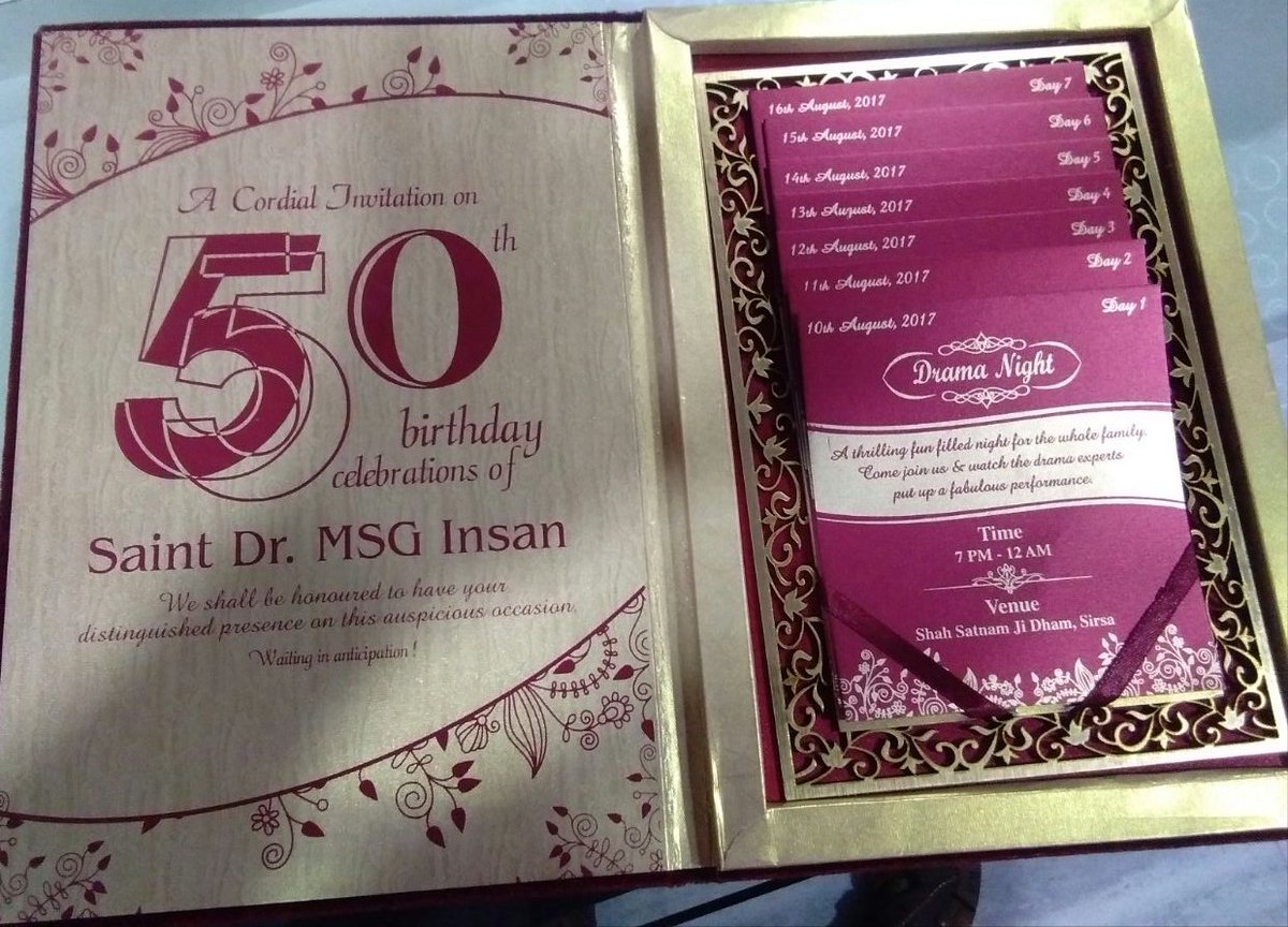 TheWelfareWork's tweet image. We are so blessed to have you as a father &amp;amp; as a hero. You will always be our inspiration. Best wishes on Golden Jubilee MSG Birth Month