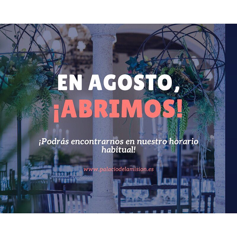 Ven a vernos este agosto, ¡nos encantará recibirte y ayudarte a celebrar los días más importantes de tu vida!
bit.ly/2op3Y9H