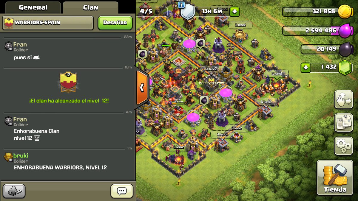 ENHORABUENA WARRIORS,SOMOS CLAN NIVEL 12