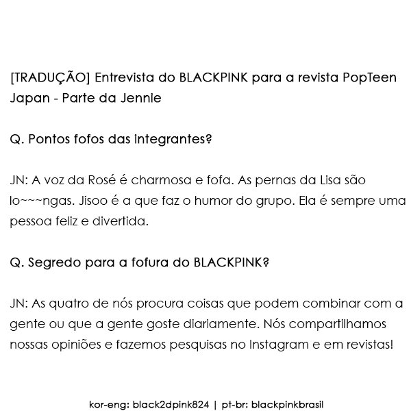 BLACKPINK BRASIL on X: 📌 Entrevista da Lisa para a revista Elle