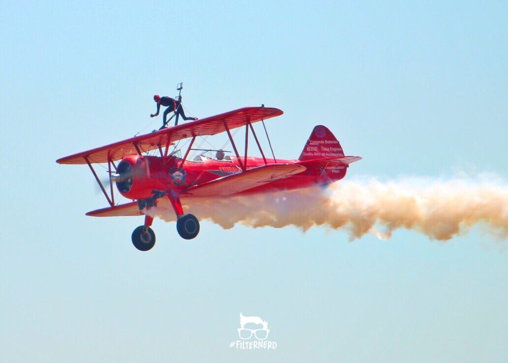 DoyleWheeler's tweet photo. Wingwalking was a hit at #skyfest! #FilterNerd https://t.co/oANPG8EooS