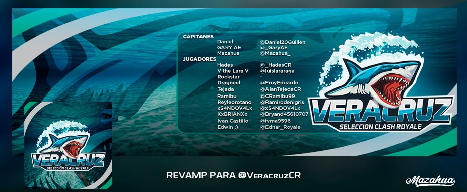 REVAMP PARA <a href="/VeracruzCR/">Veracruz ClashRoyale</a> 
Con esto se anuncian los jugadores que repesentaran al Estado.
@Mx_Cup  <a href="/Daniel20Guillen/">Trainer Daniel🌩️</a>  <a href="/_GARYAE/">Dr.Vasquez</a>  <a href="/SeleccionCRmx/">Team México CR</a>