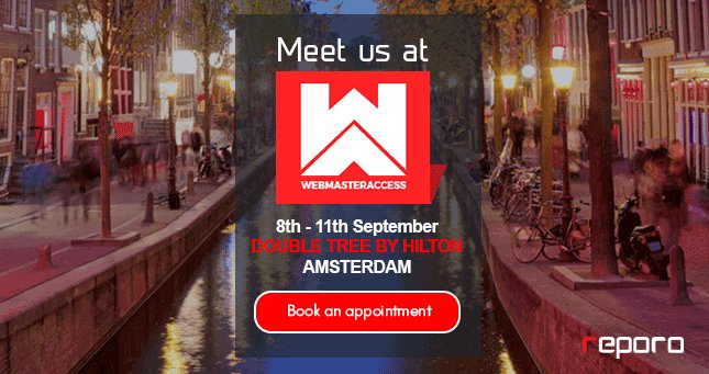 ReporoSocial's tweet photo. Meet us at Webmasteraccess in Amsterdam from 8th - 11th September 2017. Book a meeting with us at https://t.co/569Hs5xRA8 https://t.co/0oSMh4jPTZ