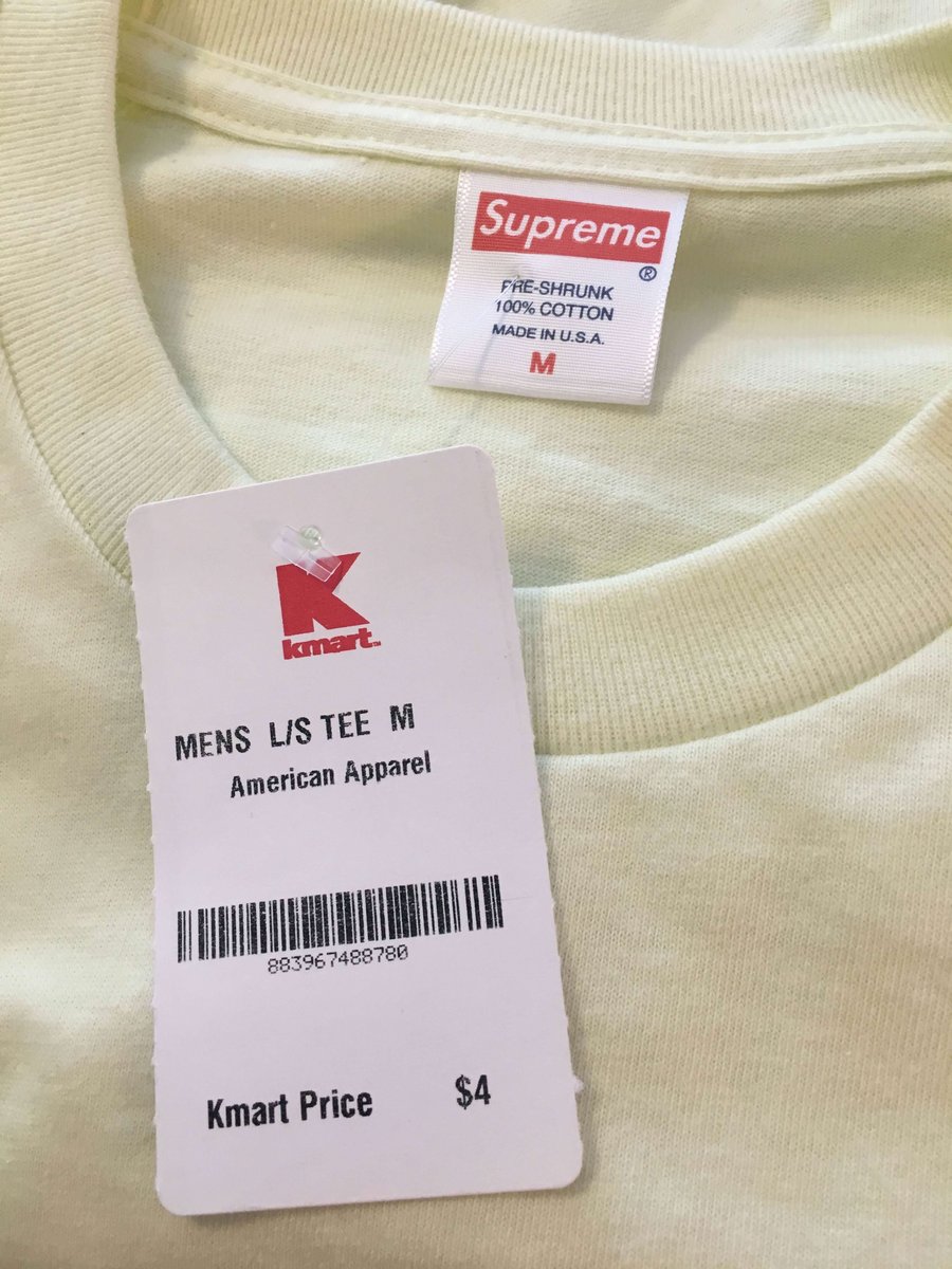 Complex's tweet image. A bunch of Supreme T-shirts popped up at Kmart for $4 trib.al/gZauTmf