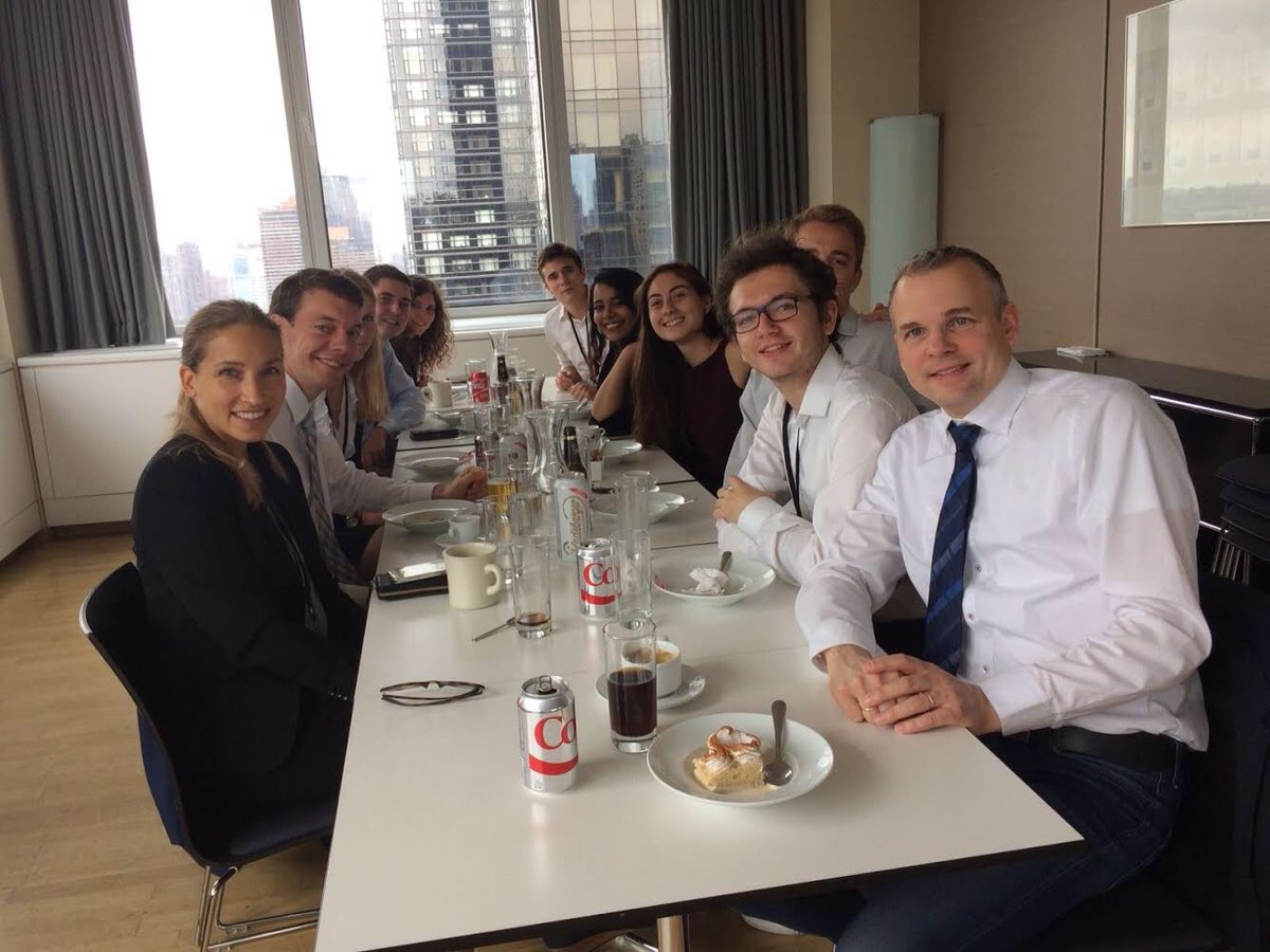 GermanyNY's tweet photo. Happy to host 🇫🇷 interns from @ConsulFranceNYC with their 🇩🇪 counterparts at the German House - a great example of #DEFRFreundschaft! (GK) https://t.co/TsDYvNh2vW