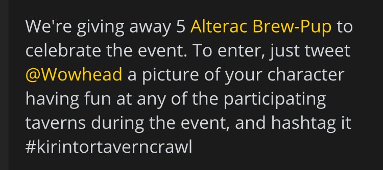 Cellestia1225's tweet photo. And... Wowhead is giving away Brew-pup battlepets to #tweeter's to celebrate! Thanks @Wowhead 😊
#Warcraft #KirinTor #MicroHoliday #giveaway https://t.co/ba0K3zNvW1