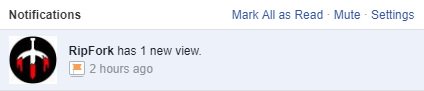 I don't know which is more pathetic: the hilariously small amount of interest in my website or Facebook's need to notify me about it.