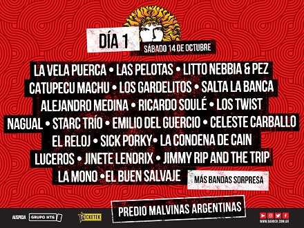 barockar's tweet photo. Día 1 - sábado 14 de octubre
Sacá tus entradas por día ACÁ: https://t.co/bvp02hazZ0 #espiritubarock #vuelveelbarock #separtedelahistoria https://t.co/nmxIIBrIIc