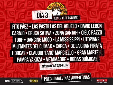 barockar's tweet photo. Día 3 - lunes 16 de octubre
Sacá tus entradas por día ACÁ: https://t.co/bvp02hazZ0
#espiritubarock #vuelveelbarock #separtedelahistoria https://t.co/whlk070ZWK