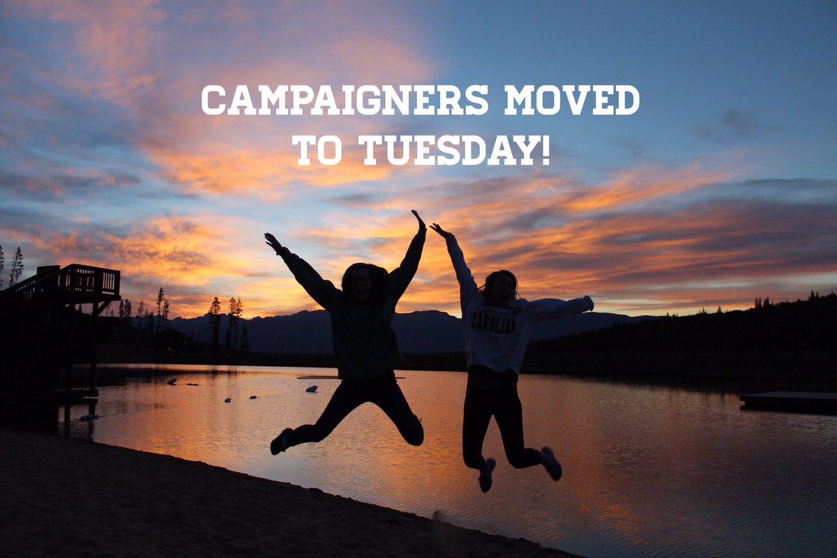 yllakewood's tweet photo. Hi friends! We need to move Campaigners to tomorrow (Tuesday 8/1) - meet by the volleyball courts at Lakewood Park at 7pm! https://t.co/dMsKw8p3v3