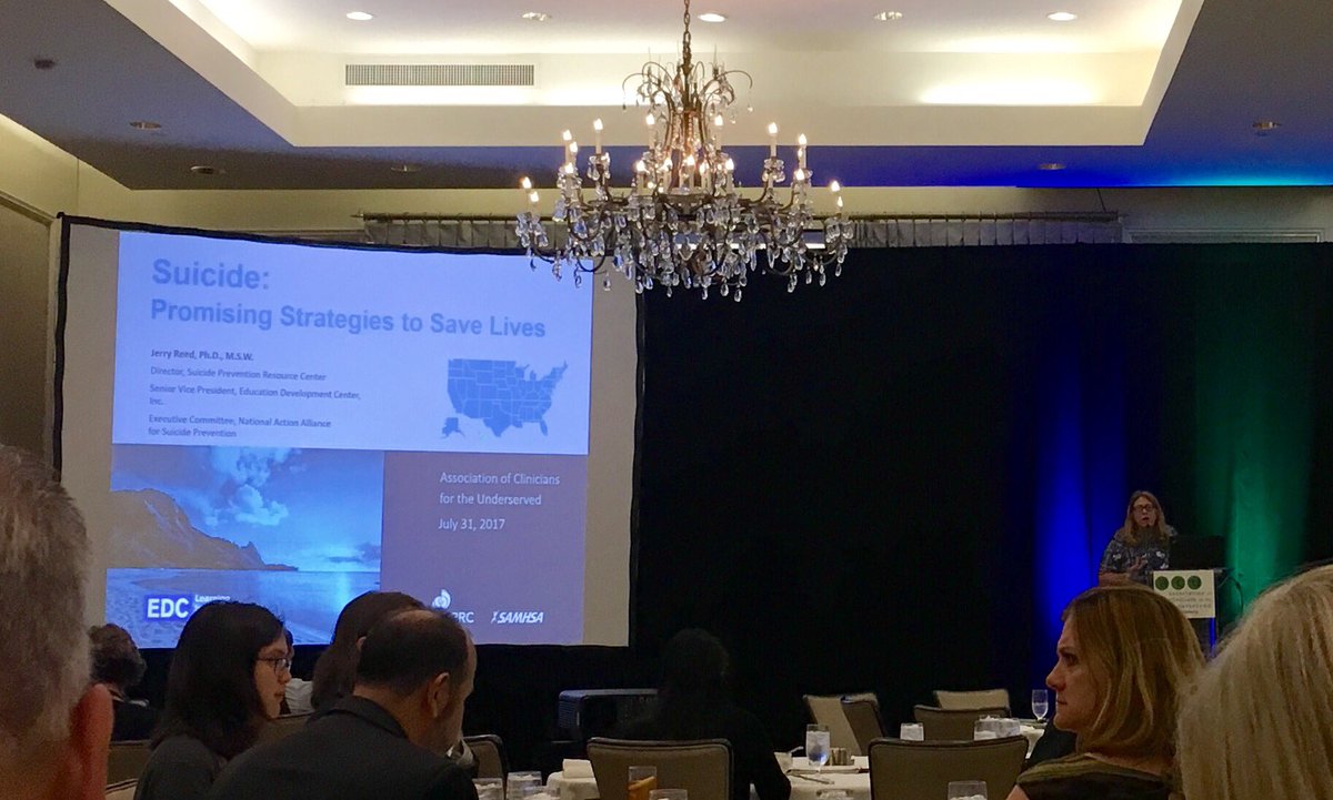 breewell's tweet photo. Suicide (10th leading cause of death) rates are rising and rural communities suffer more @FrontierNursing #ACUconf2017 #FNUAnswerTheCall https://t.co/Aj9NERyKMw