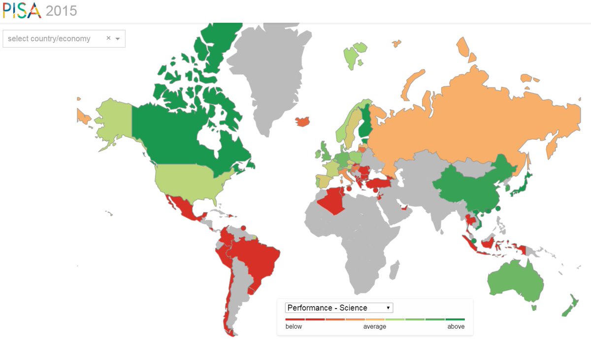 How does yr country compare in science, math &amp; reading? How about gender &amp; social equity? Explore #OECDPISA dataviz bit.ly/2uF8XW5