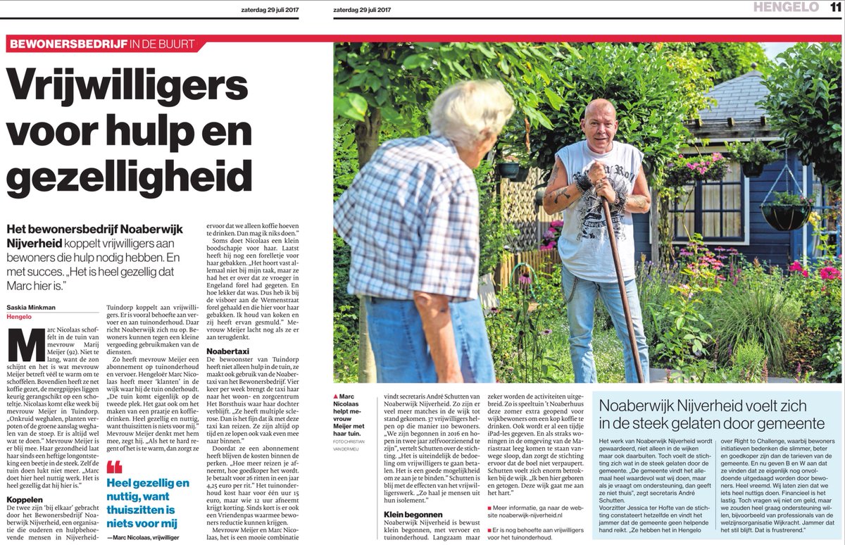 Noaberwijk_Nijv's tweet photo. Noaberzorg leeft! #vrijwiligerswerk #onbetaalbare #inzet #dankbaar #Hengelo https://t.co/pHpNsxxDgW
