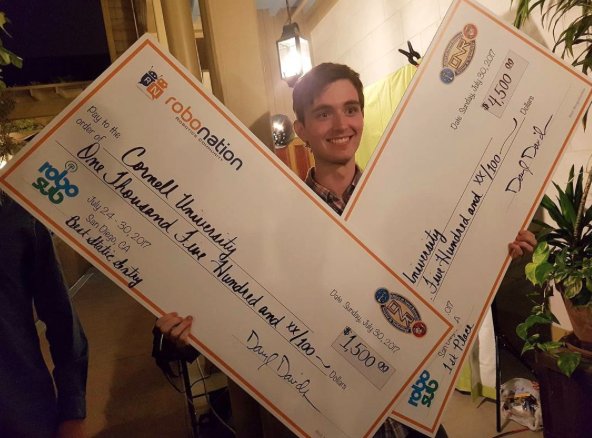 CornellEng's tweet photo. Excited to announce that @CUAUV won 1st place at #RoboSub2017! Thank you @AUVSIFoundation. https://t.co/A7mxttXxd1 https://t.co/cE2JuUJXSm