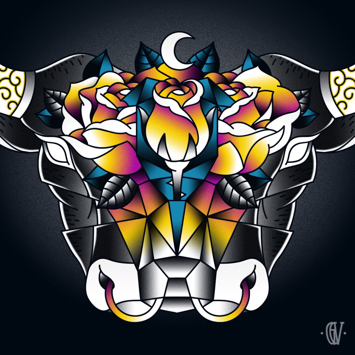 jankYeah's tweet photo. ♉️Taurus - 9th piece of my #zodiac series / #vector #illustration / more details &amp; pics on my @Behance profile / https://t.co/yXpfRfcQw7 https://t.co/Lw2n6CQGcI