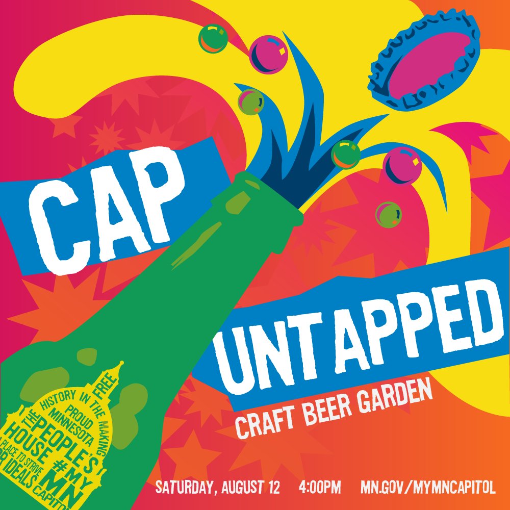 ADMN_Minnesota's tweet photo. Enjoy MN-made🍻 + 🚶 along the Capitol Mall at the @mncapitol's own happy hour: Cap Untapped on Aug 12 at 4pm! Tix: https://t.co/lZYzfwa68E https://t.co/v27606lC2n