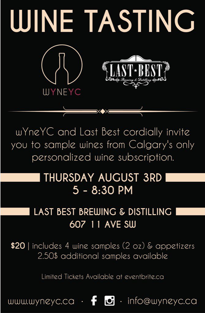 Start the long weekend with some great pours! Thursday is date night at Last Best with wYneYC wine club <a href="/lastbestbrew/">Last Best Brewing & Distilling</a>