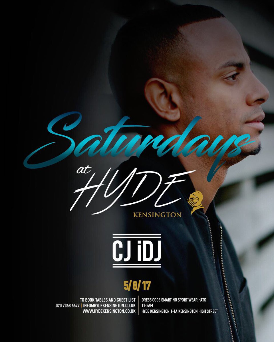 RyanGeeman's tweet photo. You Heard A Rumour? Oh Na Its True He Is BACK!!! This Saturday @CJ_iDJ Returns To @HydeKensington 🔥🔥🔥 Guestlist &amp; Tables 🤙🏾 07966031118 🍱🍹💃🏼 https://t.co/Rln8lbV0Ay