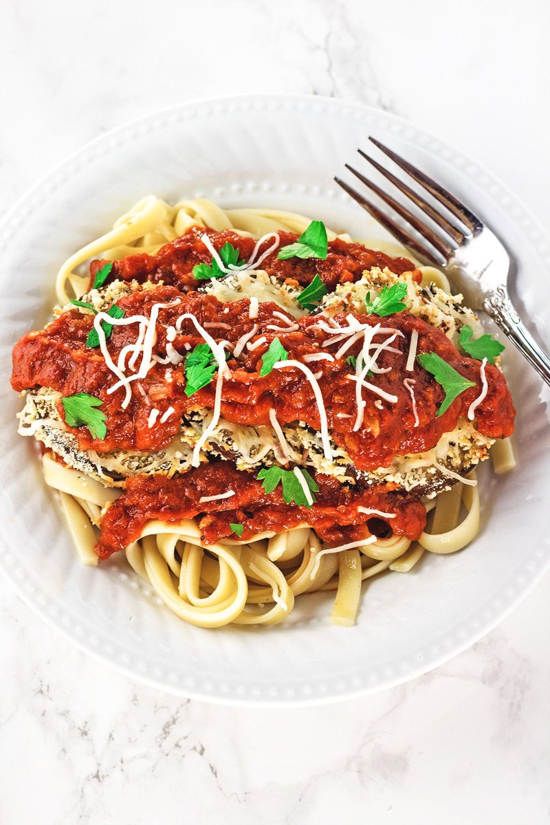southerncookd's tweet photo. Eggplant Parmesan on Linguine - fresh breaded eggplant, 6-cheese blend, fresh tomato sauce, on a bed of linguine. https://t.co/INTqr2dvJh https://t.co/ofLCWU9LNz