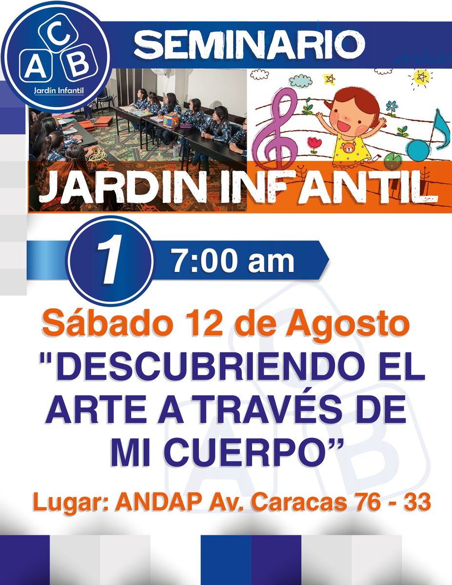 Asiste el próximo sábado 12 de Agosto a nuestro primer Gran Seminario en Jardín Infantil, "Descubriendo el arte a través de mi cuerpo"