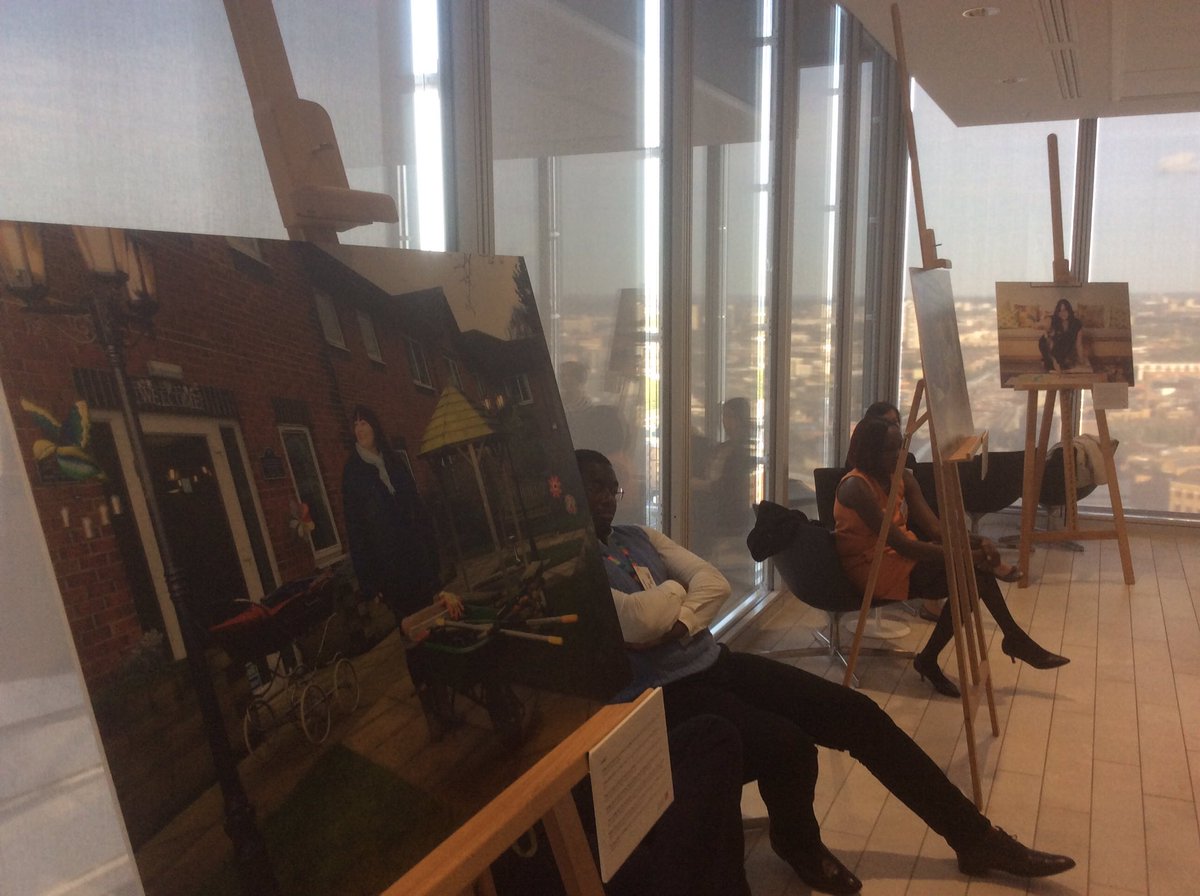 TracyEast5's tweet photo. Photographer Leonora Saunders showcases her 'Same but different' gender equality exhibition #WBSchool@Shard at Accenture recruiter event https://t.co/QhYa7Y4GTL