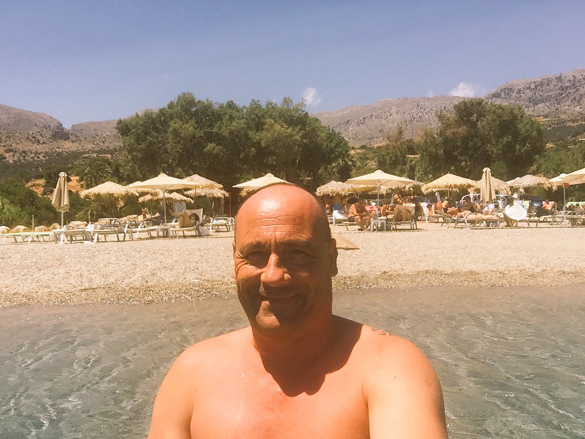 MikeChubbster's tweet photo. Team settling, so time for a day of chill and play vacated! A day of tourist!!! Drive to south Crete, lunch and swim in silver bay 😎 https://t.co/fSJZCjlwHo