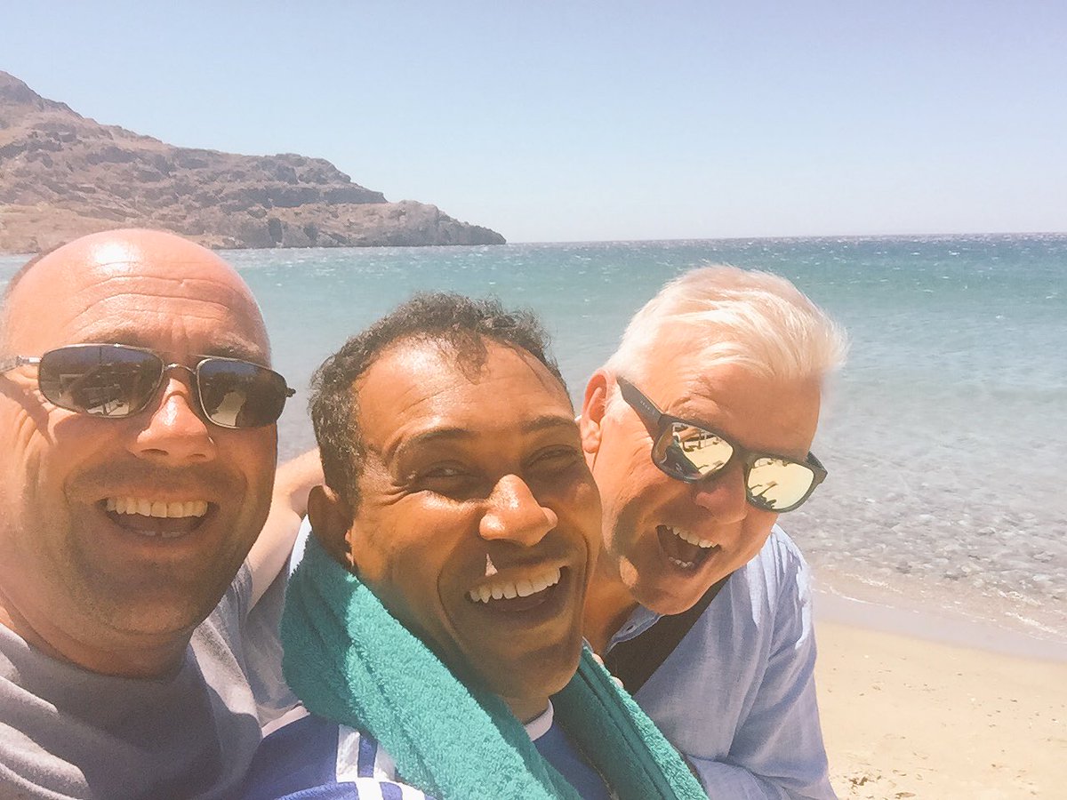MikeChubbster's tweet photo. Team settling, so time for a day of chill and play vacated! A day of tourist!!! Drive to south Crete, lunch and swim in silver bay 😎 https://t.co/fSJZCjlwHo