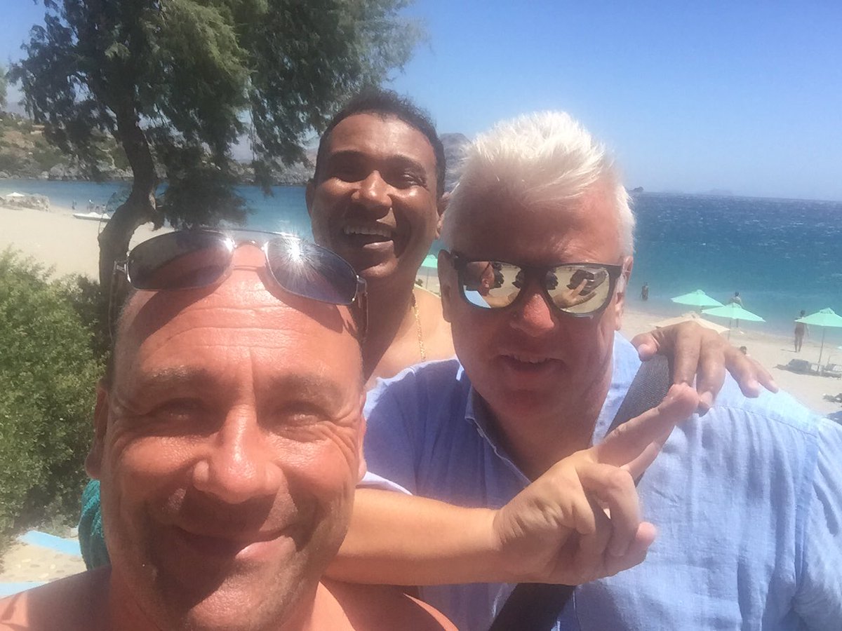 MikeChubbster's tweet photo. Team settling, so time for a day of chill and play vacated! A day of tourist!!! Drive to south Crete, lunch and swim in silver bay 😎 https://t.co/fSJZCjlwHo