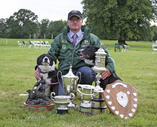 TheISDS's tweet photo. Double English champion Ricky Hutchinson, winner of the singles and brace competitions, with Sweep and Jock! https://t.co/QVYRhu86sa