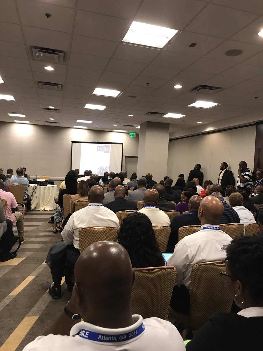 COPSOffice's tweet photo. Standing room only for a conversation on engaging millennials in 21st century policing. #NOBLE2017 #NOBLEATL https://t.co/hi6tvyVUnH