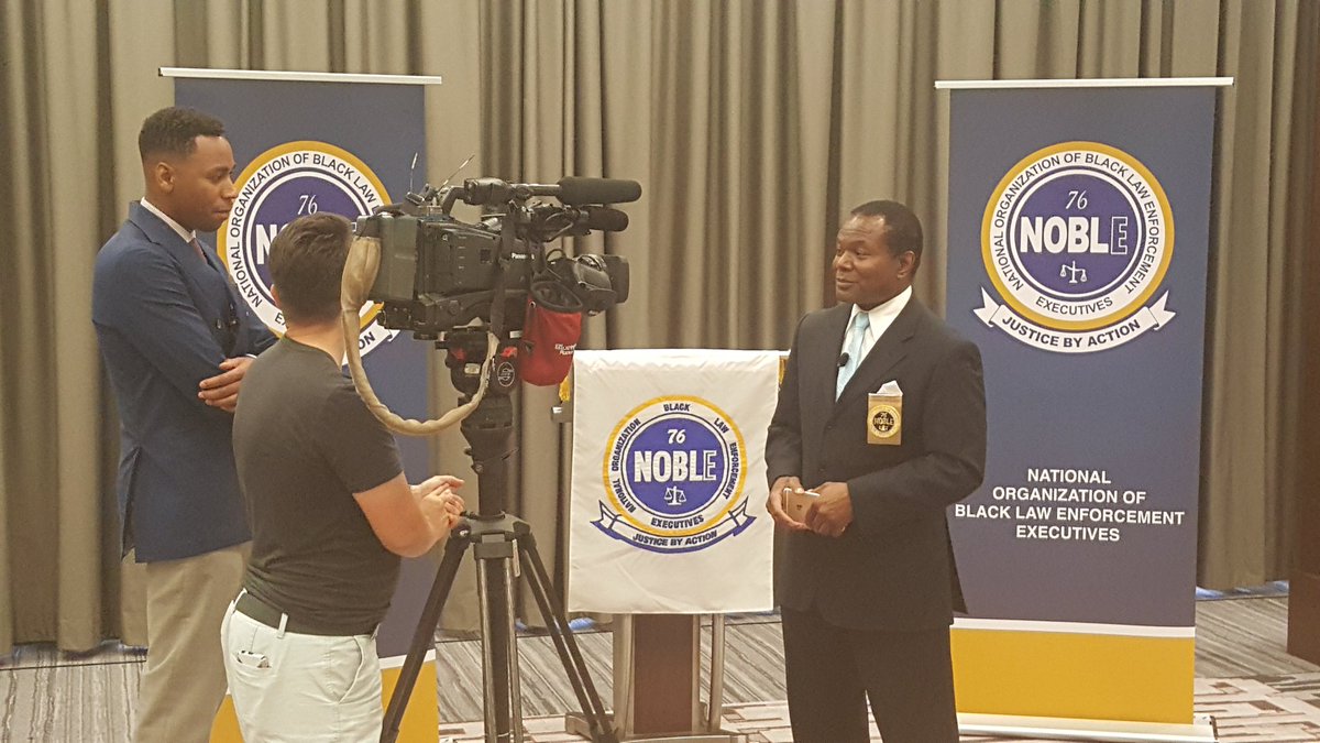 ArizonaNOBLE1's tweet photo. NOBLE President Tarrant providing interview on Human Rights #NOBLE2017 #NOBLEATL https://t.co/fVrbyCkrWs