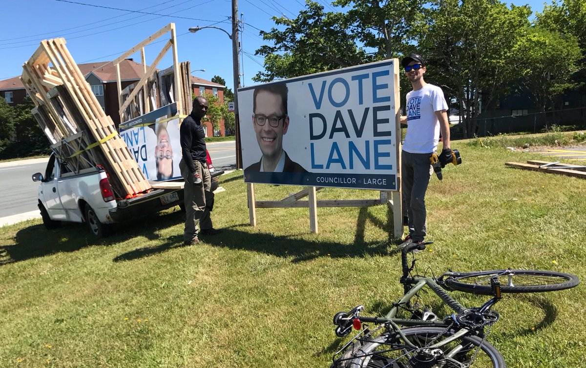 DaveLaneTweets's tweet image. Keep an eye out for these beauties as we put them up throughout the city! #electionsigns #sjpoli
