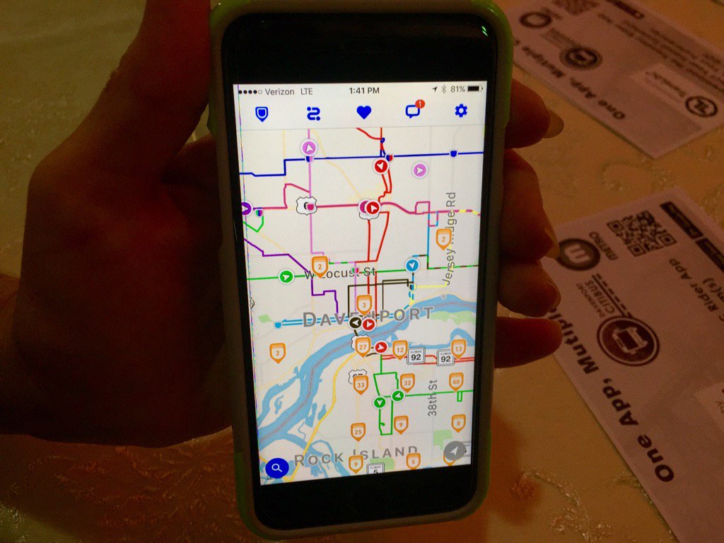 johndavidtv's tweet photo. New App for bus riders launches in @cityofdavenport Convenience, @wqad Monday #bus https://t.co/qXFaXPhMY7