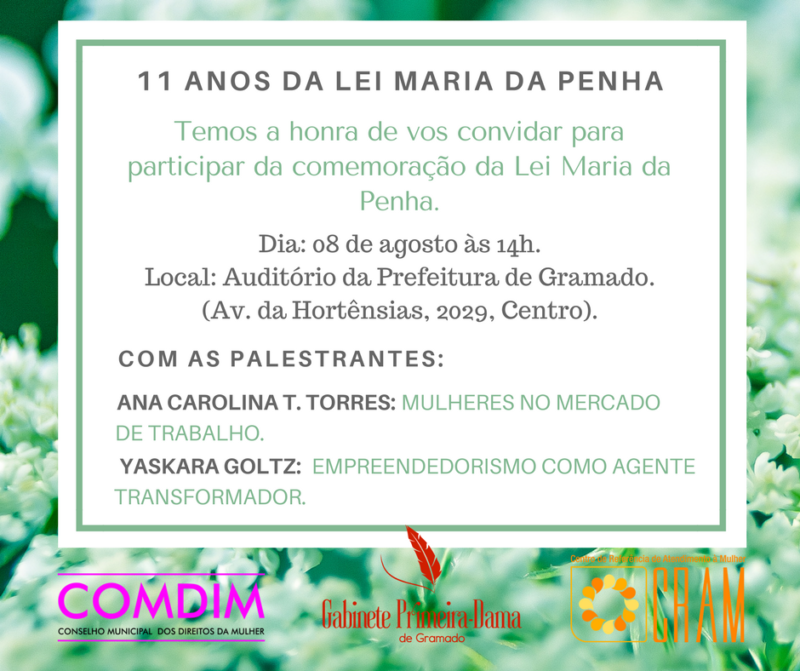 gramadofm's tweet photo. Evento em Gramado comemora os 11 anos da Lei Maria da Penha https://t.co/mTyKuuXFfo https://t.co/vqjq0VToV8