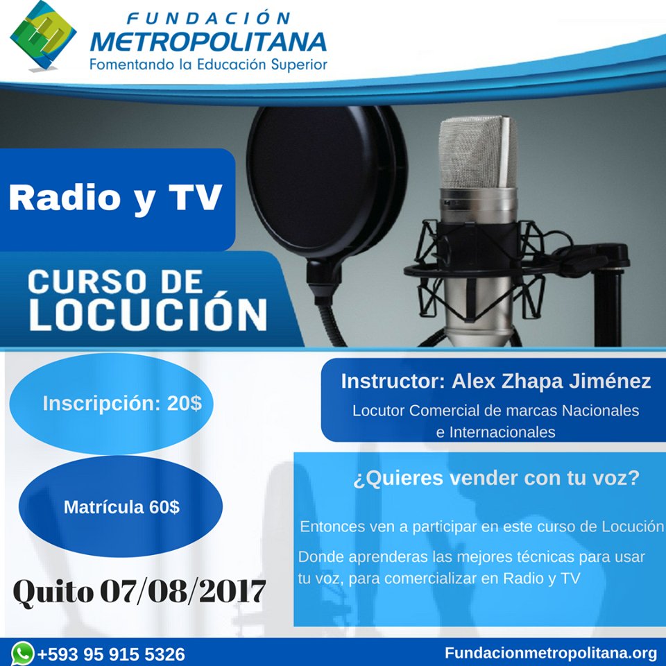 AlexF_Exclusivo's tweet photo. Quito, vamos a divertirnos en este curso.
#Locución #LocuciónComercial #Radio #Publicidad #Pasión #AlexZhapaJimenez #FundaciónMetropolitana https://t.co/3UDfaW1gQd
