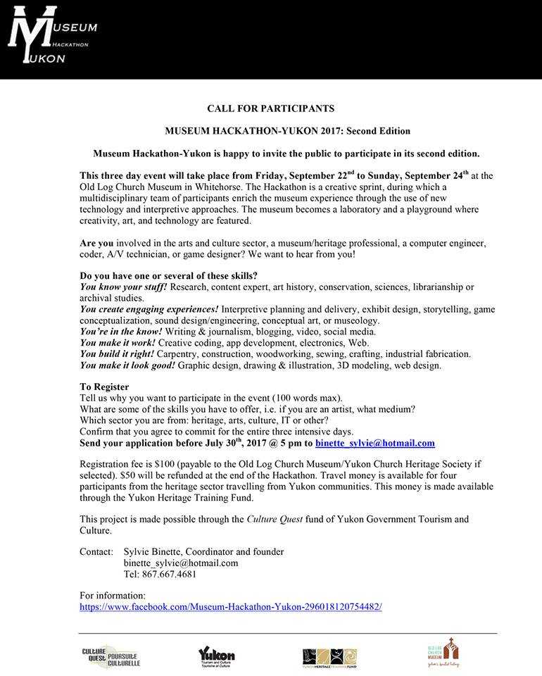 oldlogchurch's tweet photo. Today is the last day to submit your applications to be a part of our fall #MuseumHackathon! Work in the arts/culture sector? We want you! https://t.co/igCoEu2waq