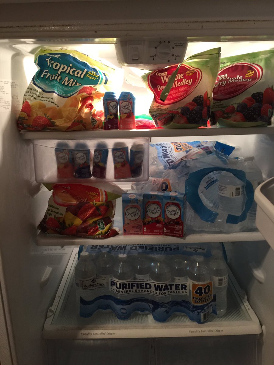 BigWes9232's tweet photo. No excuses #TeamTexarkana!  Fridge is stocked and waiting to quench your thirst!  #WaterUp https://t.co/DkrRae2TBI