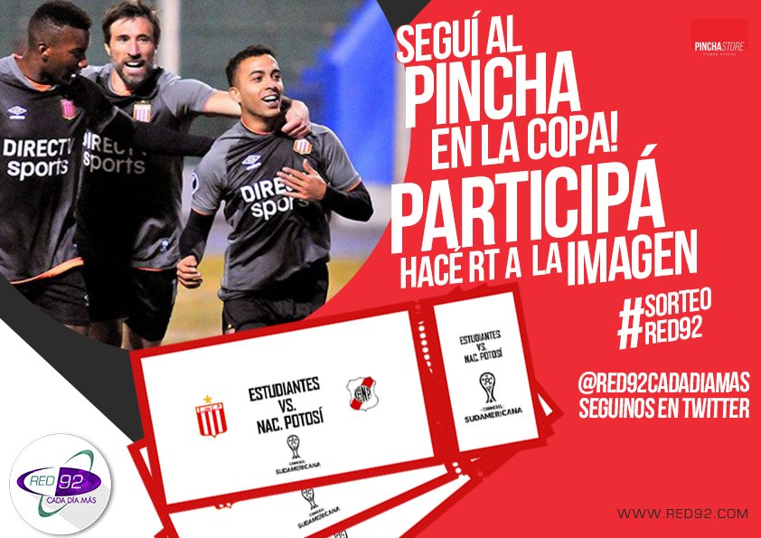RED92cadadiamas's tweet photo. ⚽️🏆 #EDLP ¿Querés entradas para ir a ver al Pincha en la revancha contra Nacional de Potosí por la Copa Sudamericana? ¡Seguinos y RT! 😀 https://t.co/RzEah4bkbV