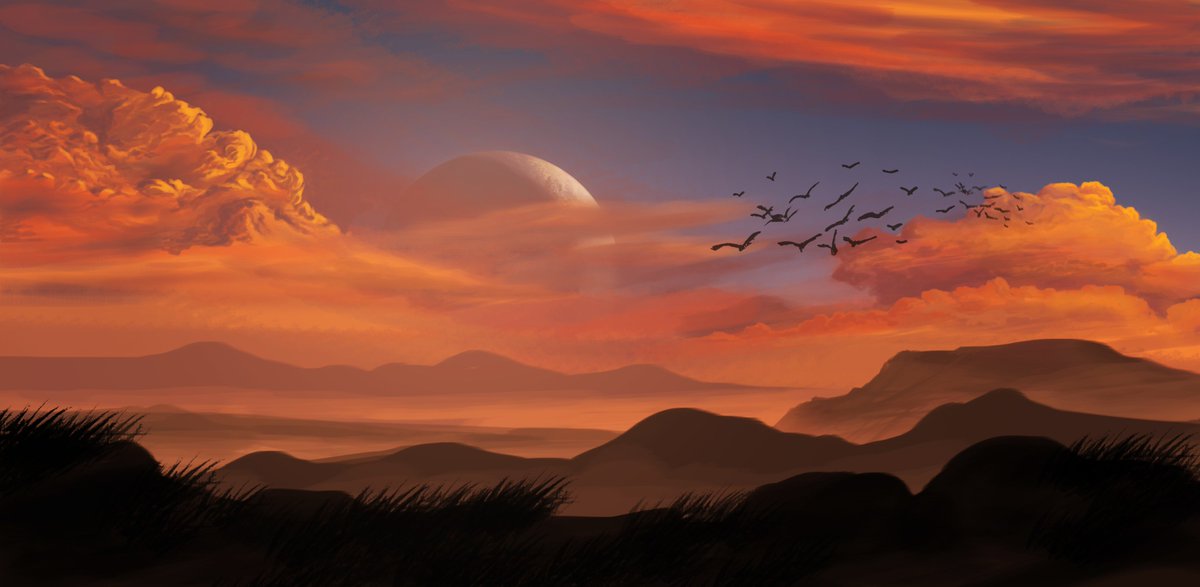 AngusHB's tweet image. Mountains at Sunset. A Digital Painting.
#artsjobs