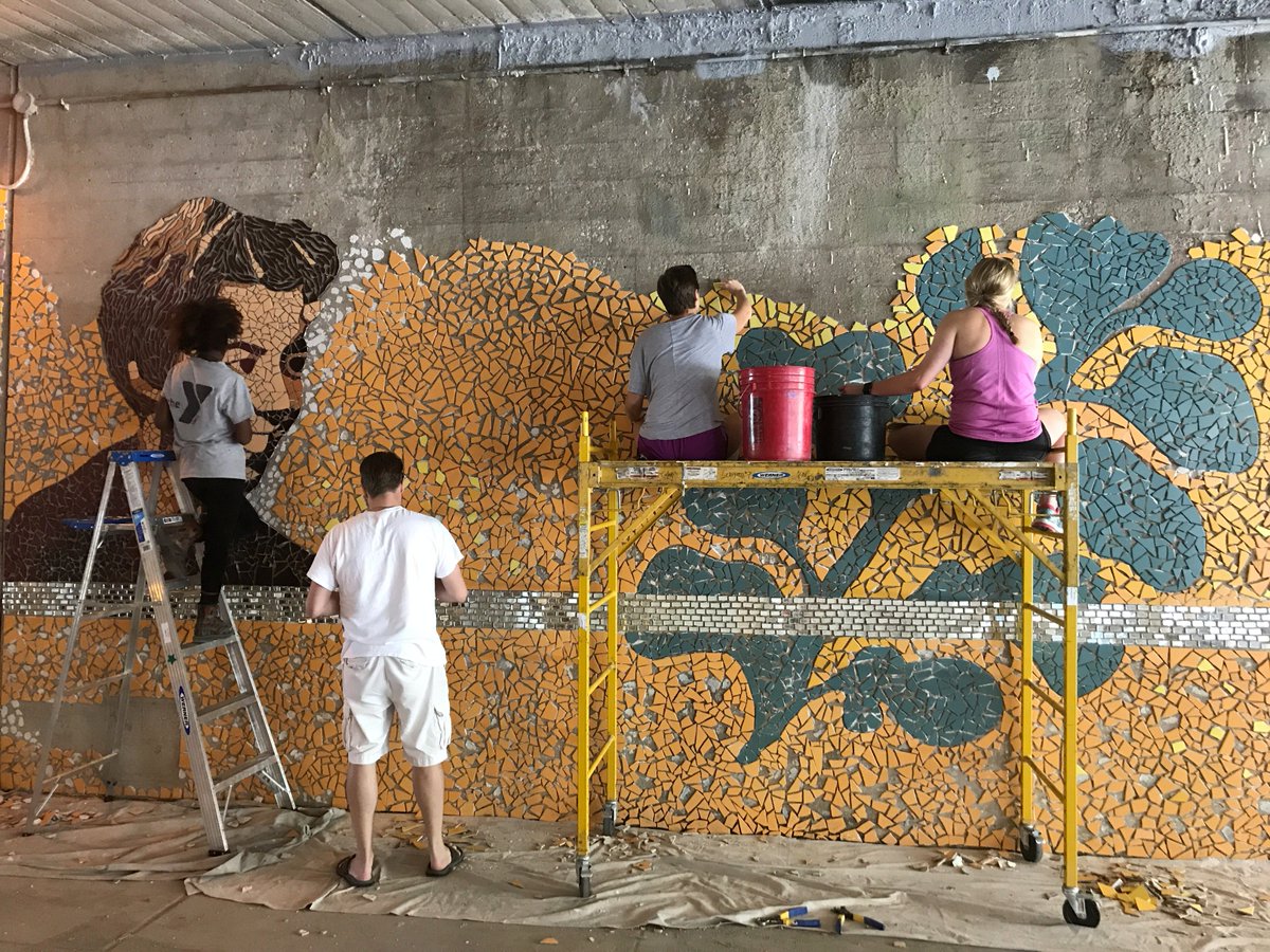 Had a blast last Friday helping create a tile mural with <a href="/greenstarmvmt/">Green Star Movement</a>!