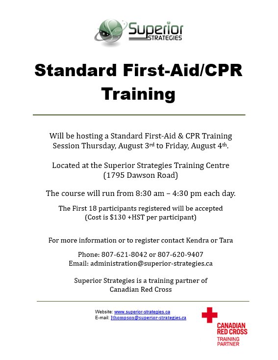 Superiorstrat's tweet photo. This week we are hosting our Standard First-Aid/CPR training.
Register with us today! https://t.co/iidw6T72b4