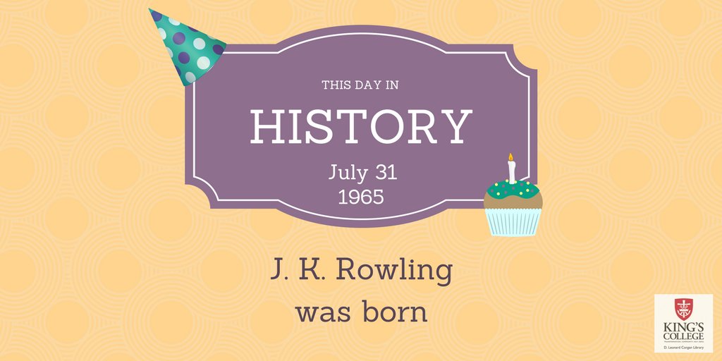 Happy Birthday to our favorite muggle/wizard team - J.K. Rowling and Harry Potter!   