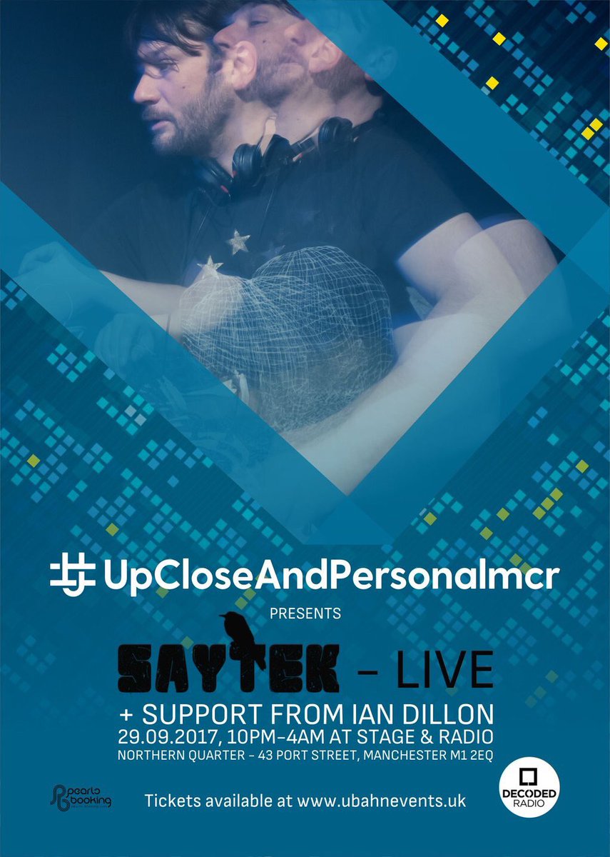 bombaandyh's tweet image. @DJMarkSinclair what a master hey Mark @Sayteklive coming to @stage_radio_mcr 29//09 @upcloseMCR