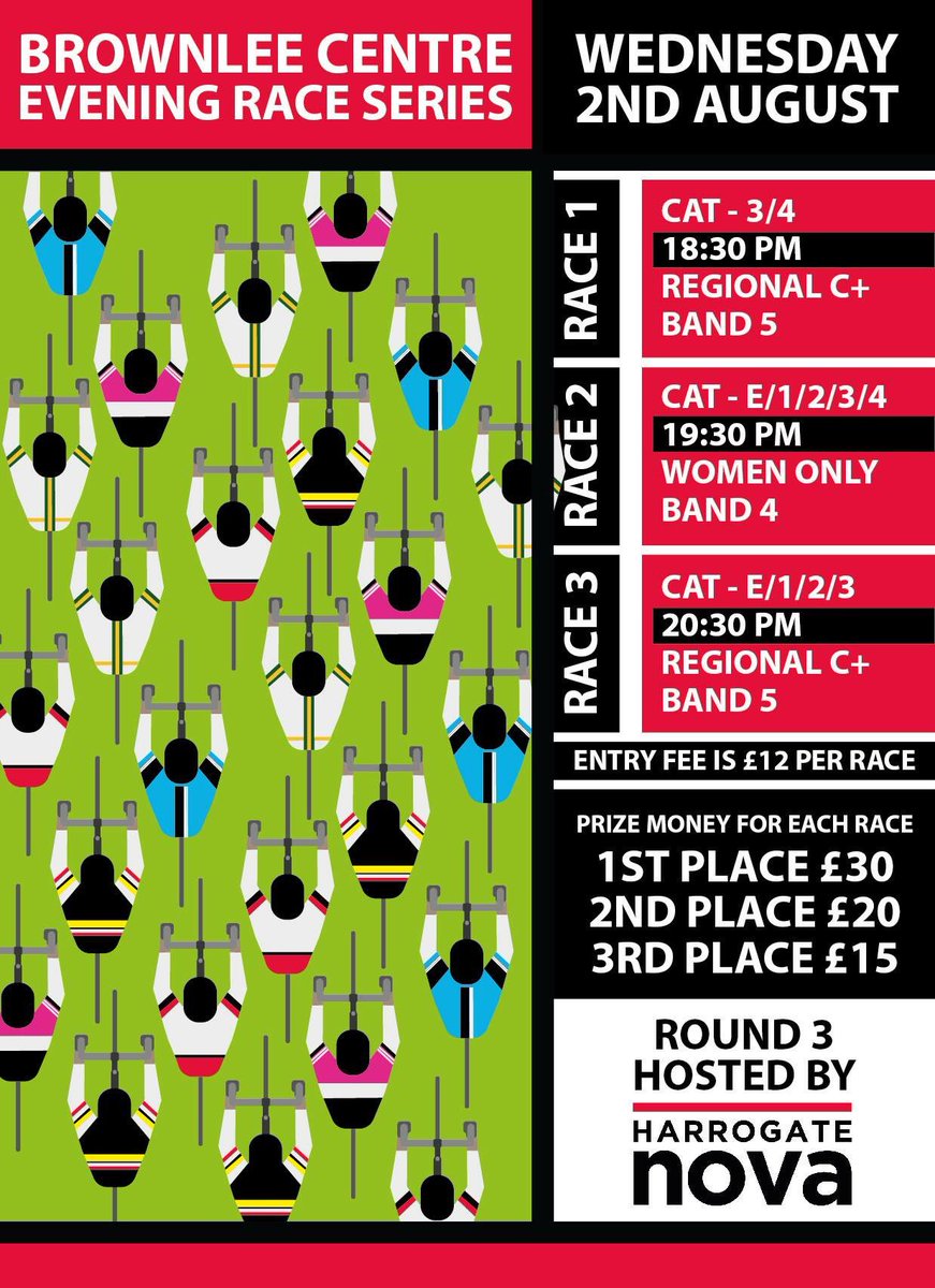 HarrogateNova's tweet photo. Online entry end tonight. Get your entries in £12 https://t.co/JZ0hpN8M78 @CliftonCCYork @LeedsMercuryCC @leedsunicycling @YorkCycleClub https://t.co/5uljcuam2G