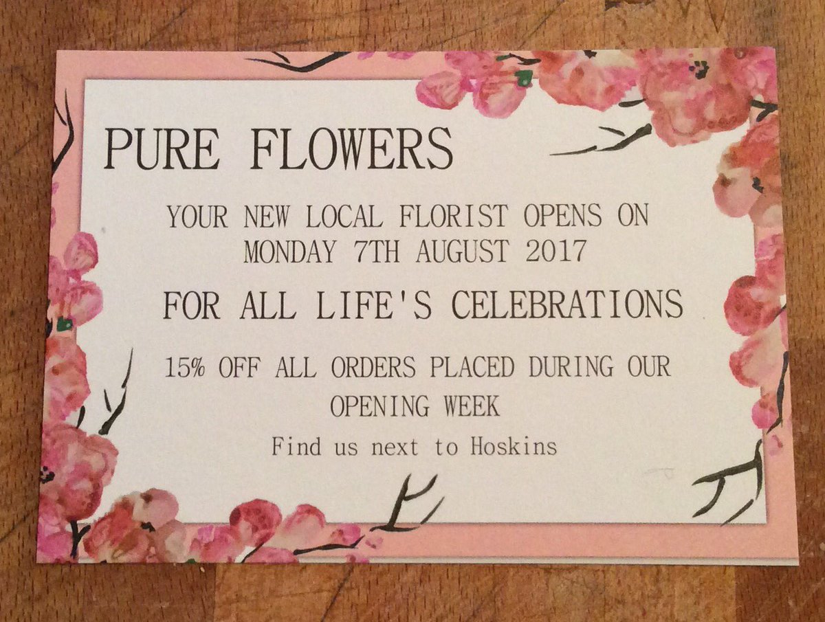 BBridgeFlowers's tweet photo. We have an opening offer of 15% off all orders placed in our opening week, includes weddings for next year!  #WorcestershireHour https://t.co/LgkA65Yd2S