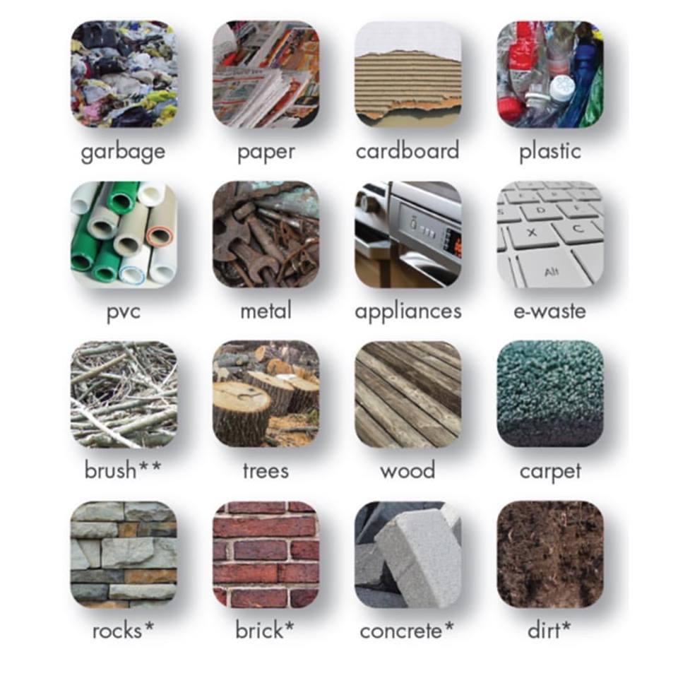 GreenWasteofSac's tweet photo. Does your business generate large amounts of #materials? Here are the materials we accept. #GreenWaste #DebrisBox #Dumpster #CleanUp https://t.co/XCEOCNW7it