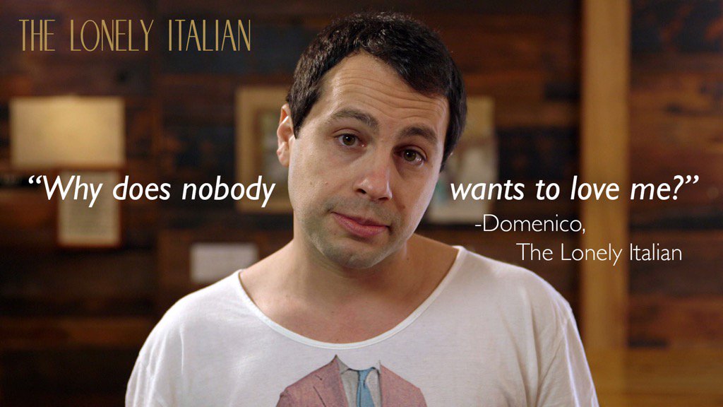 Lonely_Italian's tweet photo. Meet Domenico who joined every online dating site trying to find love. The Lonely Italian is on iTunes &amp; VOD 8/15! https://t.co/79DdkSms3r