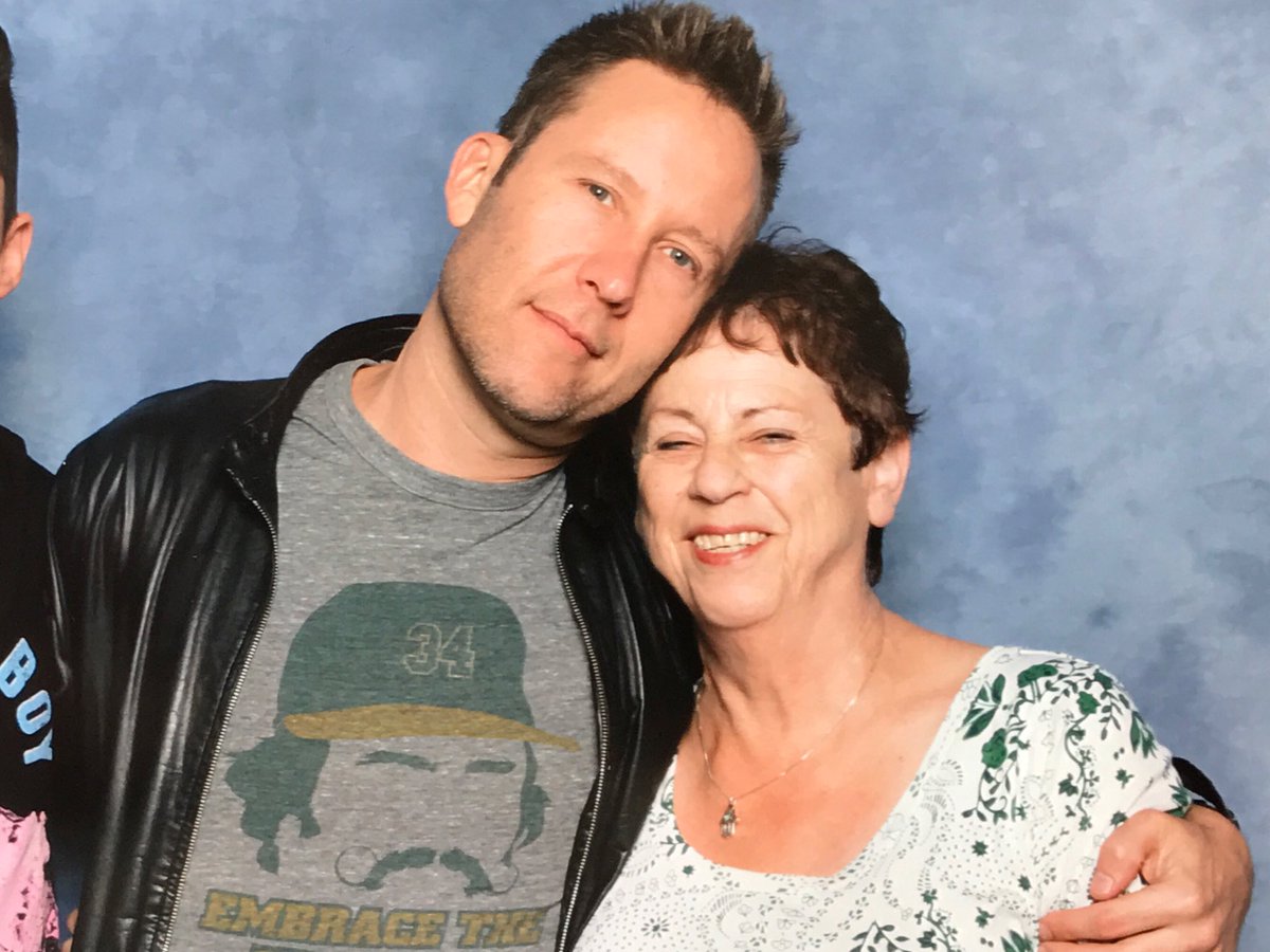 neyiyey's tweet photo. My mother's 70th birthday present was to meet her idol #lexluthor. Would love a bday message from @mrosenbaum711! https://t.co/vBRFJgdvya