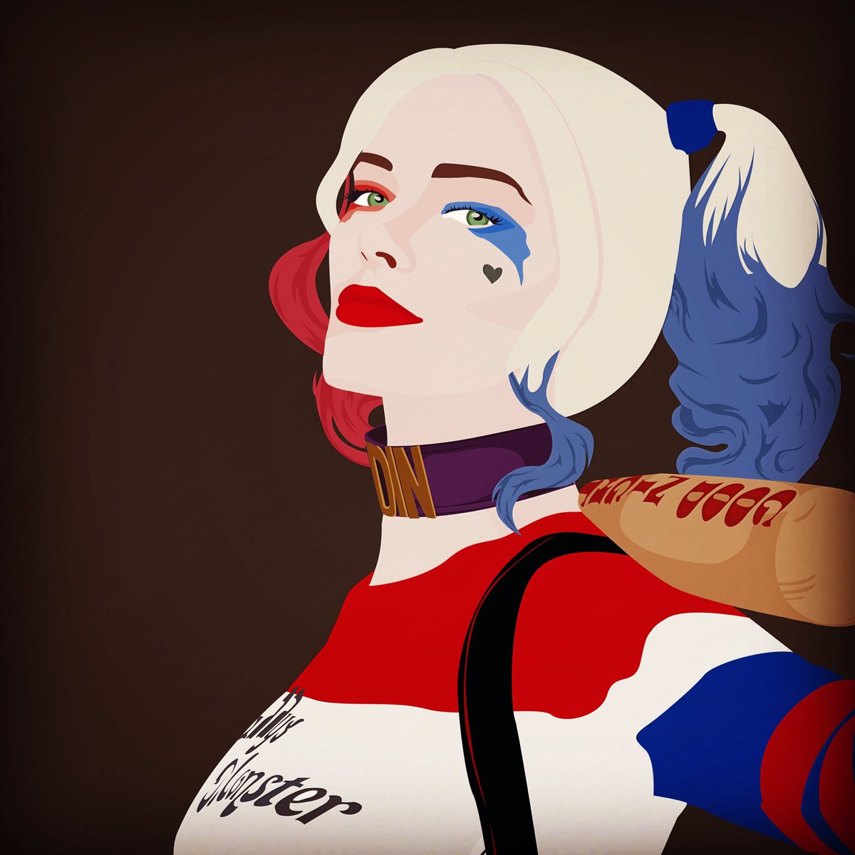 StudentDesignlf's tweet image. #margotrobbie #harleyquinn #graphics
