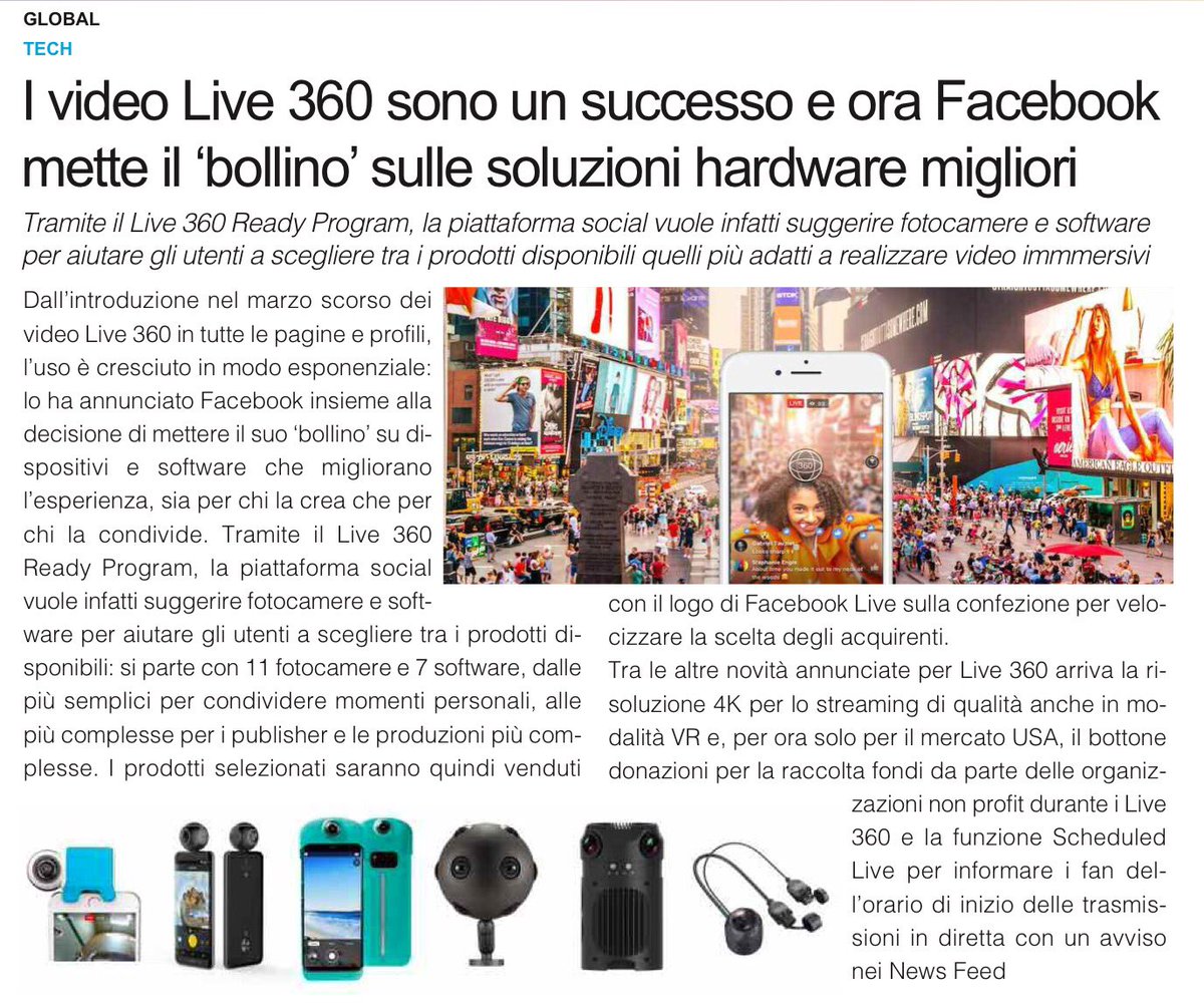gdt62's tweet photo. Bollino #Facebook sulle soluzioni hardware best x video Live 360 #ReadyProgram #VR @facebook @facebook_italia @MTredicini by @BrandNewsToday https://t.co/s4O7SKmxNd